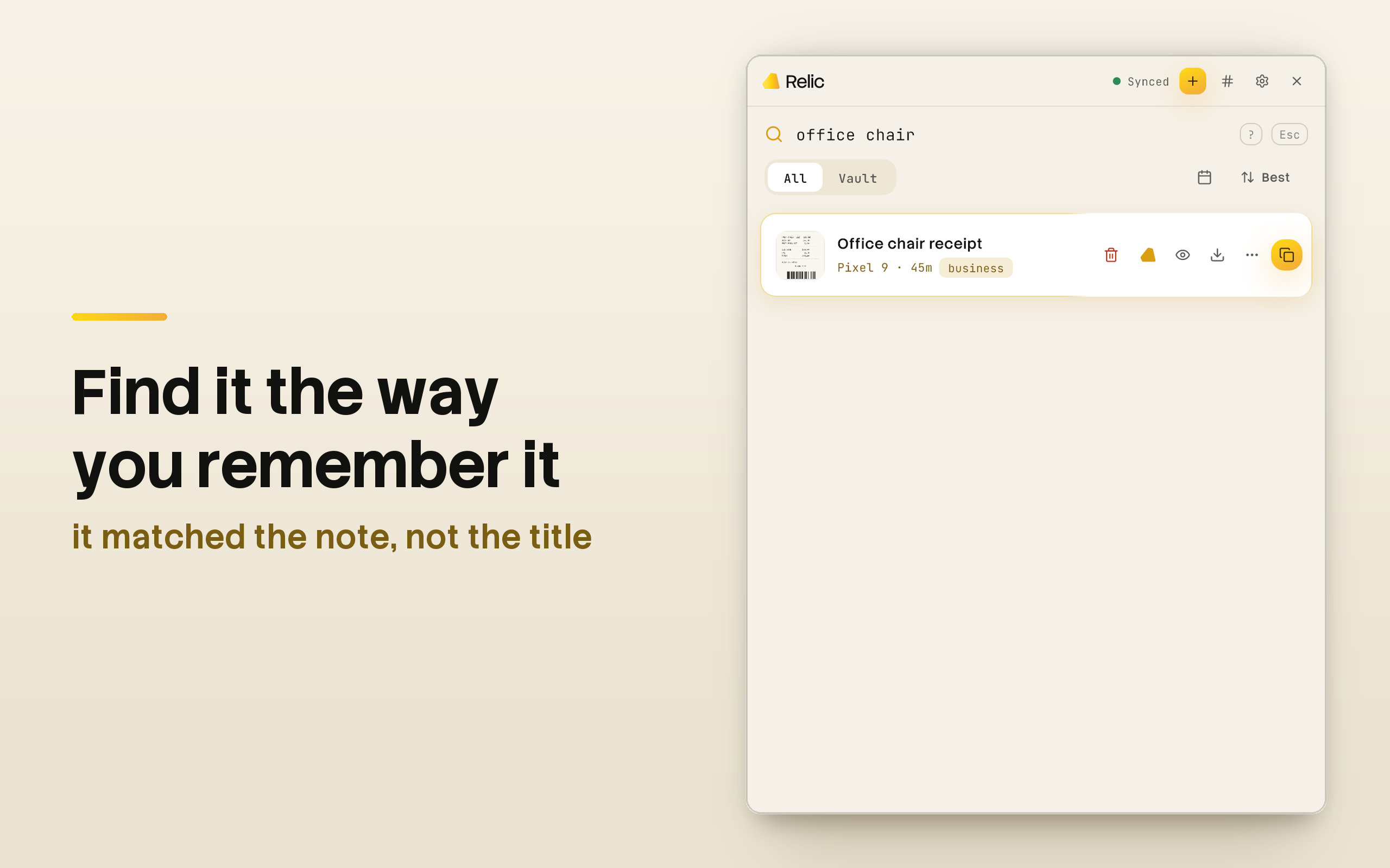 Desktop: search, press image